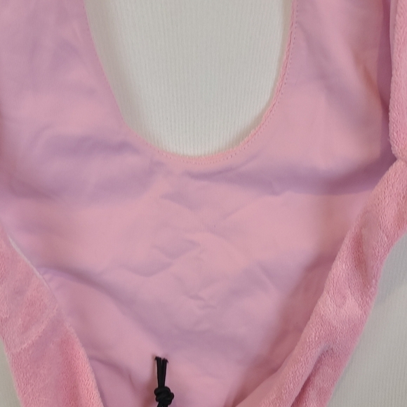 NEW Waydamin Monokini Pink Terry One Piece Bodysuit Swim Sz 2XL NWT $60 - Picture 11 of 11